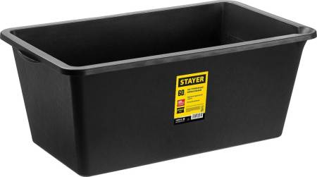 Таз STAYER 60 л строительный прямоугольный 06099-60_z01. Артикул 06099-60_z01