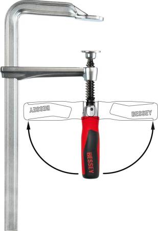 Струбцина цельнометаллическая 600/120, 5 кН, складная 2К ручка BESSEY BE-GZ60-12KG. Артикул BE-GZ60-12KG