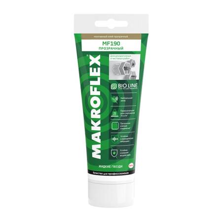 Клей Makroflex Bio Line MF190 прозрачный (0,185 кг). Артикул тов-210210