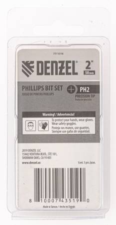 Набор бит, PH2x2", 5 шт. Denzel 7711316. Артикул 7711316