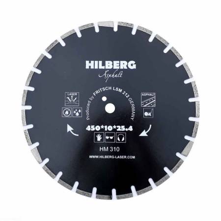 Диск алмазный отрезной 450*25,4 Hilberg Hard Materials Лазер асфальт HM310. Артикул HM310