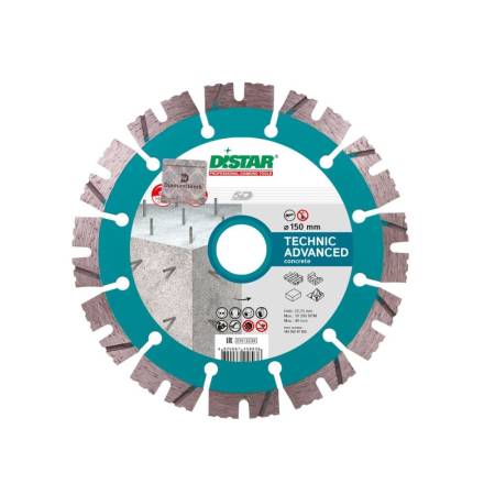 Круг алмазный отрезной 1A1RSS/C3-H 150x2,3/1,5x11x22,23-12 Technic Advanced DiStar 14315347012. Артикул 14315347012