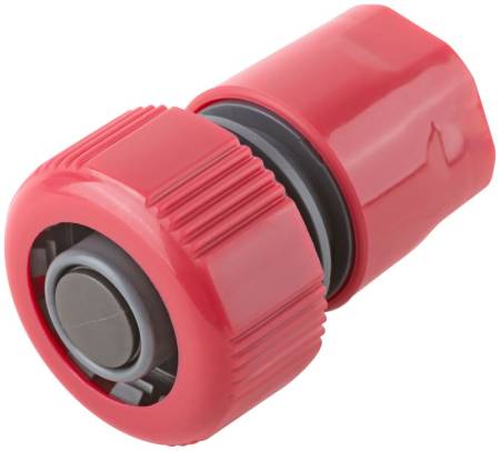 Соединитель пластиковый 3/4", автостоп КУРС 76405. Артикул 76405