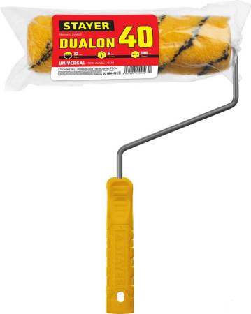 Валик малярный DUALON 40 180 мм d=40 мм ворс 12 мм ручка d=6 мм STAYER 03184-18_z02. Артикул 03184-18_z02