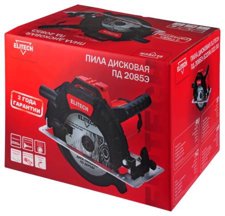 Пила дисковая ELITECH ПД 2085Э (E2206.022.00) 204509. Артикул 204509
