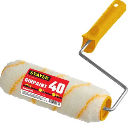 Валик малярный GIRPAINT 40 180 мм d=40 мм ворс 12 мм ручка d=6 мм STAYER 0315-18_z01. Артикул 0315-18_z01