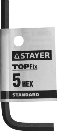 Ключ имбусовый STAYER "STANDARD" сталь черный 5мм 27405-5. Артикул 27405-5