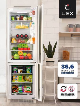 Холодильник двухкамерный встраиваемый LEX RBI 240.21 NF CHHI000001. Артикул CHHI000001