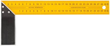 Угольник столярный желтый усиленный 300 мм FIT 19430. Артикул 19430