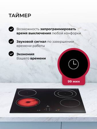 Варочная панель электрическая LEX HH 6041 BL CHPE000072. Артикул CHPE000072