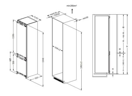 Встраиваемый холодильник HAIER HRF310WBRU TD0031212RU. Артикул TD0031212RU