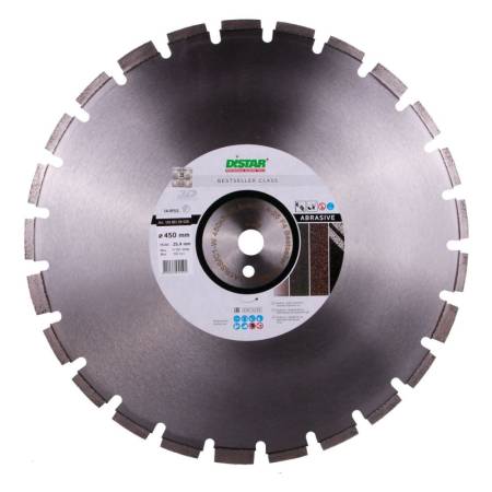 Круг алмазный отрезной 1A1RSS/C1-W 450x3,8/2,8x9x25,4-25 F4 Bestseller Abrasive DiStar 12485129028. Артикул 12485129028
