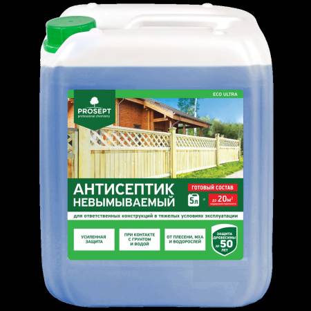 Антисептик невымываемый PROSEPT ECO ULTRA 5л. 017-5. Артикул 017-5