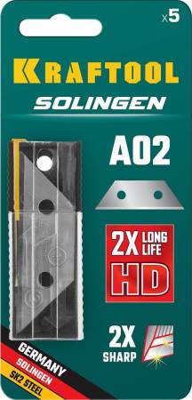 KRAFTOOL SOLINGEN А02 лезвия трапециевидные 5 шт 09627-S5_z02. Артикул 09627-S5_z02