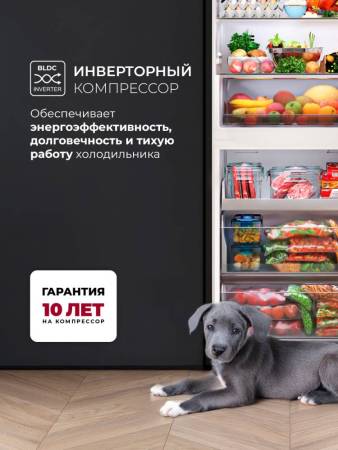 Холодильник отдельностоящий с инвертором LEX LKB201BLIDMax CHJI000019. Артикул CHJI000019