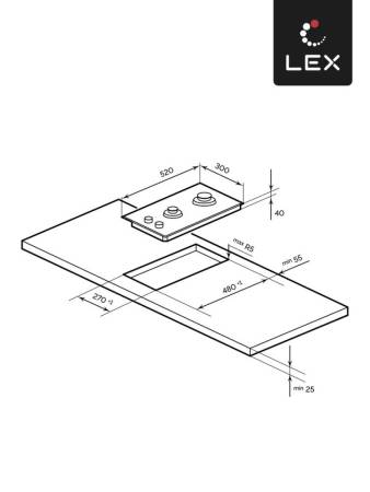 Газовая панель LEX GVG 323A BBL . Артикул CHAO000414