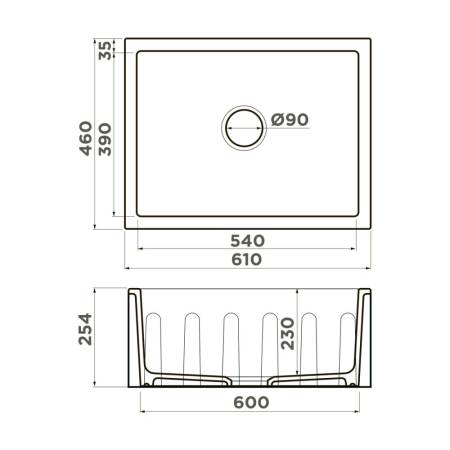 Кухонная мойка Omoikiri Mikura 61-WH Natceramic/белый 4997068. Артикул 4997068