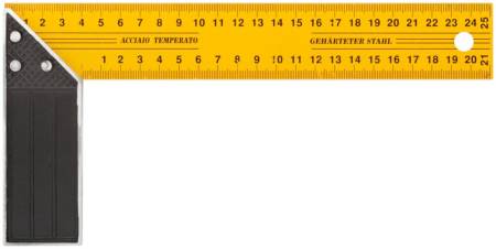 Угольник столярный желтый усиленный 250 мм FIT 19425. Артикул 19425