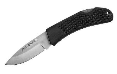 Нож STAYER складной с обрезиненной ручкой средний 47600-1_z01. Артикул 47600-1_z01