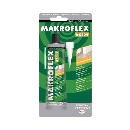 Герметик силиконовый Makroflex AX104 универсальный, белый (0,085 л). Артикул тов-166550