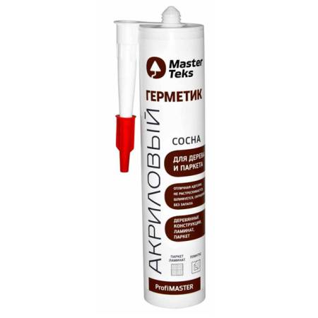 Герметик акриловый для дерева и паркета MasterTeks PM 0,29 сосна (РОССИЯ) 9613149. Артикул 9613149