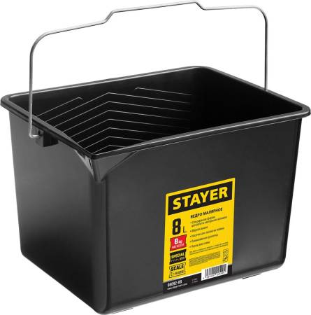 Малярное пластиковое ведро STAYER 8 л 06092-08. Артикул 06092-08