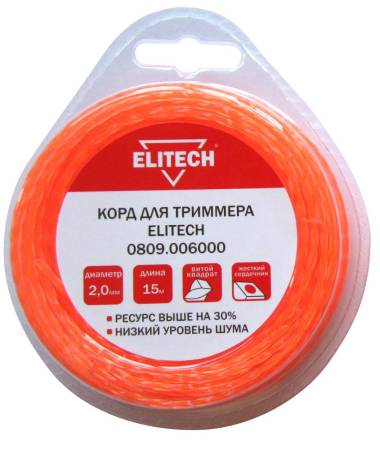 Корд для триммера 0809.006000 ELITECH 182222. Артикул 182222