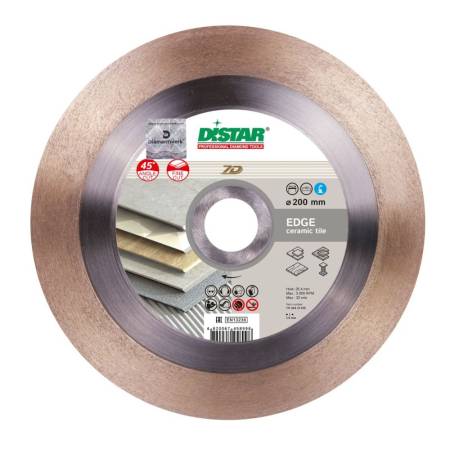 Круг алмазный отрезной 1A1R 200x1,4x25x25,4 Edge DiStar 11120421015. Артикул 11120421015