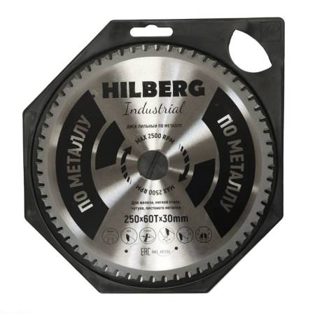 Диск пильный  Hilberg Industrial Металл 250*30*60Т HF250. Артикул HF250