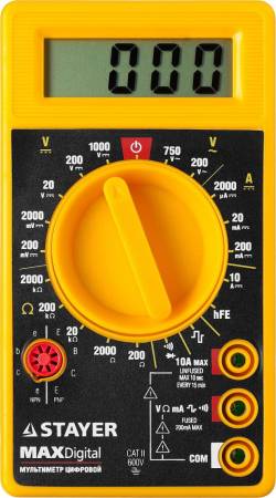 Мультиметр STAYER "MASTER" MAXDigital цифровой 45306. Артикул 45306