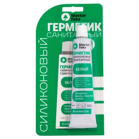 Герметик силиконовый санитарный MasterTeks PM 0,08 белый 9612959. Артикул 9612959