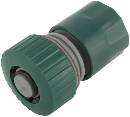Соединитель пластиковый 3/4", автостоп FIT 77406. Артикул 77406