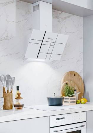 Вытяжка кухонная наклонная LEX MOZA 600 R1 White CHTI000419. Артикул CHTI000419
