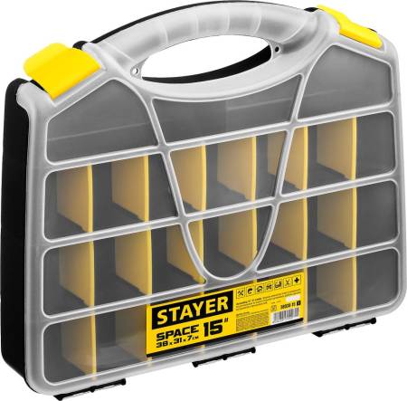 Органайзер "SPACE-15" пластиковый STAYER 38038-15_z01. Артикул 38038-15_z01
