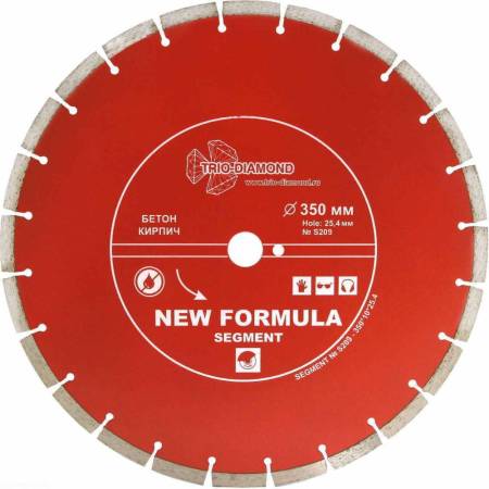 Диск алмазный TRIO-DIAMOND (Трио-Диамонд) отрезной 350*25,4 Сегментный S209. Артикул S209