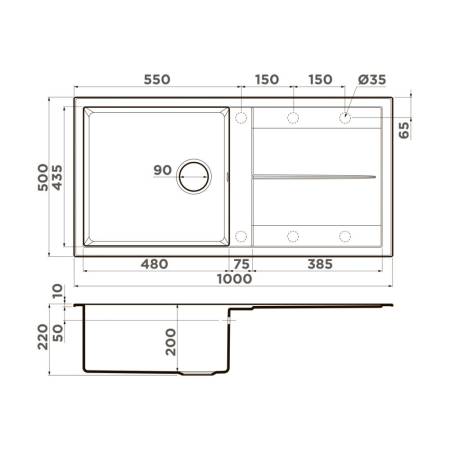 Кухонная мойка Omoikiri Sumi 100-BE Tetogranit/ваниль 4993655. Артикул 4993655
