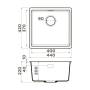 Кухонная мойка Omoikiri Kata 44-U-BL Artgranit/черный 4993403. Артикул 4993403