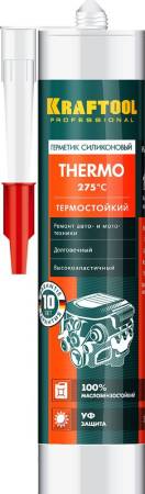 Герметик силиконовый KRAFTOOL красный температуростойкий (от -62 С до 275 С) 300мл 41259. Артикул 41259