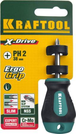 Отвертка KRAFTOOL Х-Drive PH2x38 250072-2-038. Артикул 250072-2-038