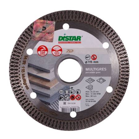 Круг алмазный отрезной 1A1R 115x1,4x10x22,23 Multigres DiStar 11115494009. Артикул 11115494009