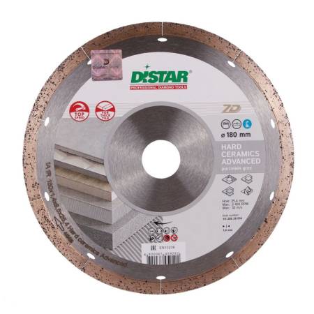 Круг алмазный отрезной 1A1R 180x1,4x8,5x25,4 Hard ceramics Advanced DiStar 11120528014. Артикул 11120528014