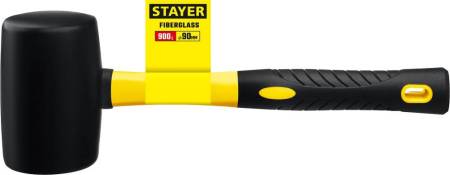 Чёрная резиновая киянка STAYER PROFI 900 г 2054-90. Артикул 2054-90