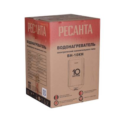 Водонагреватель накопительный ВН-10КН Ресанта 74/5/10. Артикул 74/5/10