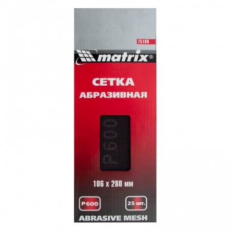 Сетка абразивная, P 600, 106 х 280 мм, 25 шт Matrix Master 75188. Артикул 75188
