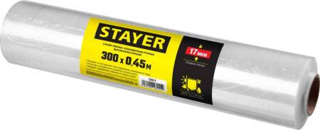 Стрейч-пленка упаковочная STAYER 300м х 450мм 17мкм 12611. Артикул 12611