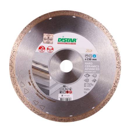 Круг алмазный отрезной 1A1R 230x1,6x10x25,4 Hard ceramics Advanced DiStar 11120528017. Артикул 11120528017