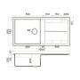 Кухонная мойка Omoikiri Sumi 100-PL Tetogranit/платина 4993659. Артикул 4993659