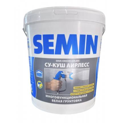 Белый грунт SEMIN SOUS-COUCHE AIRLESS (белая крышка) 22кг A1061. Артикул A1061