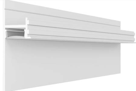 Плинтус теневой алюминиевый скрытого монтажа ProDesign 7209 белый 7209rw. Артикул 7209rw