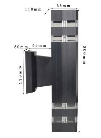 Светильник уличный настенный e27 GT102. Артикул GT102